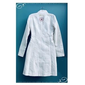 Disigual Embroidered White Coat Jacket 